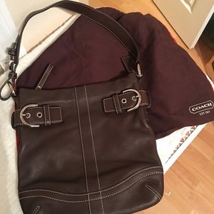 Authentic coach brown leather purse